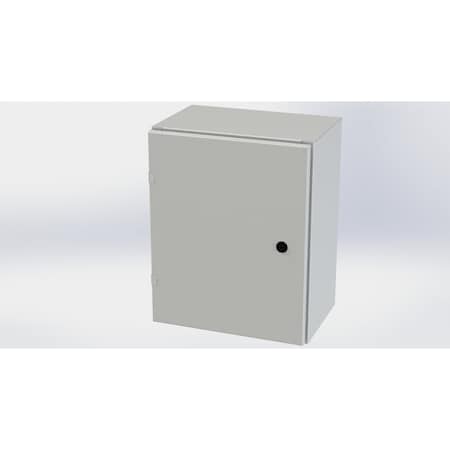 Saginaw Control & Engineering 1/4 Turn Latch Electrical Enclosures, 20 in H, 10 in D, 16 in W, NEMA 3R, 4, 12, 13, Carbon Steel SCE-20EL1610LPLG